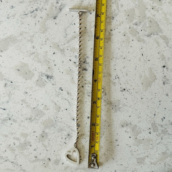 Gucci Sterling Silver Heart Ball Chain Toggle Bracelet Genuine Signed - Picture 5 of 16